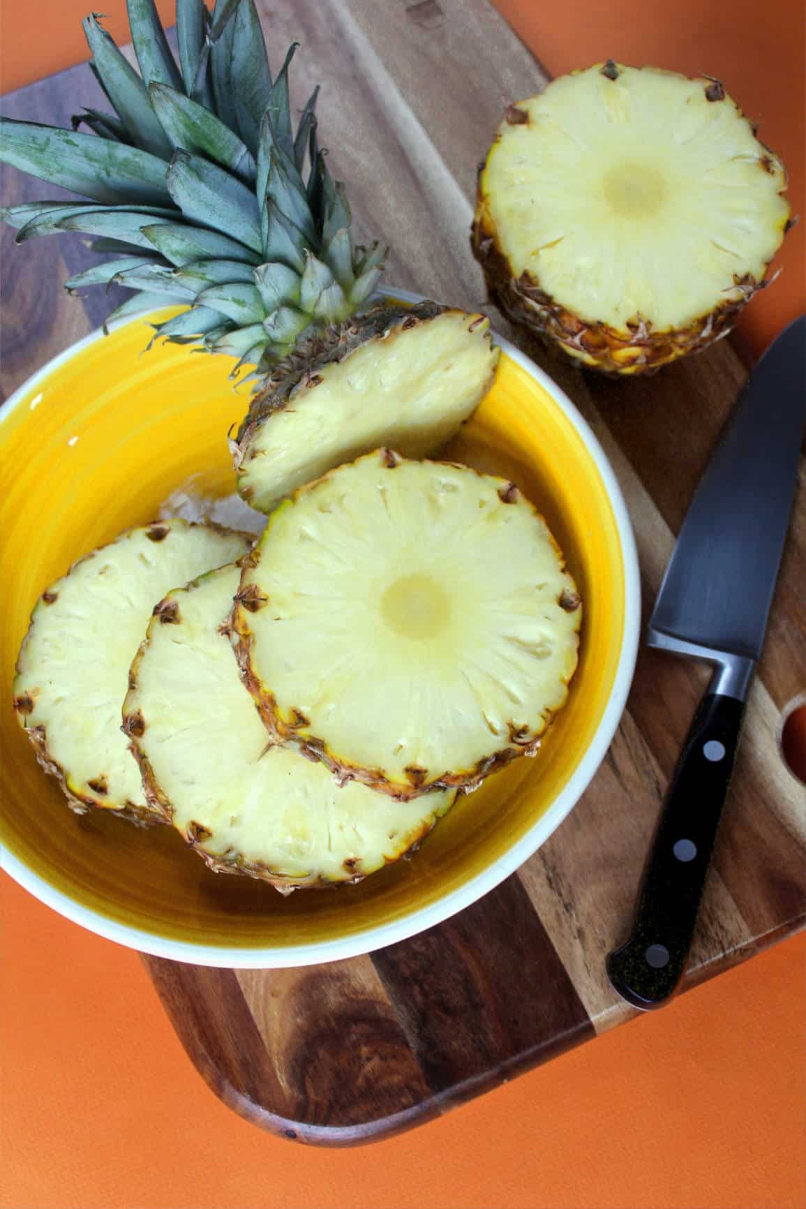 cut fresh pineapple