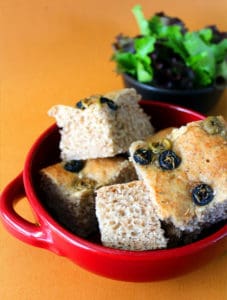 thyme and olive focaccia