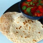 fresh chapati with curry