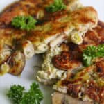 mushroom and leek tofu omelette