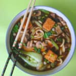 vegan udon noodle soup